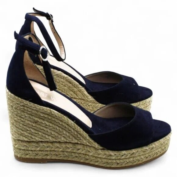 Stuart Weitzman Women S Nudistcurve Platform Wedge Espadrille Sandals - Picture 5 of 6